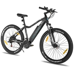 HH HILAND Elektrofahrräder HILAND E-Bike 26 Zoll Fat Tire E-MTB Elektrofahrrad Aluminium E-Mountainbike Shimano 21 Gänge & Hinterradmotor für Damen und Herren 25 km / h Schwarz