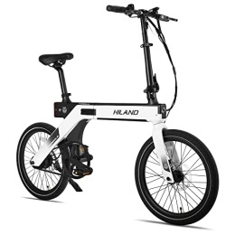 HH HILAND Elektrofahrräder HILAND Faltbare Ebike 20 Zoll Riemenantrieb klappbare Elektrofahrrad, 250W 36V Motor 10AH Akku Single-Speed, Magnesium-Legierung, insgesamt 20kg für Damen und Herren