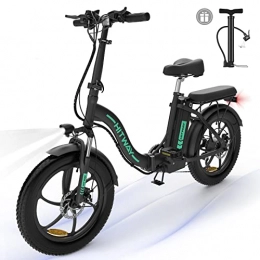 HITWAY Elektrofahrräder HITWAY E-Bike Elektrofahrrad 20" Fat Tire E-Fahrrad klapprad, 48V / 10Ah Akku 250W Motor, Assist bis 60-80km, Off-Road Mountainbike mit Shimano 7 Gängen, City Bike Herren Damen