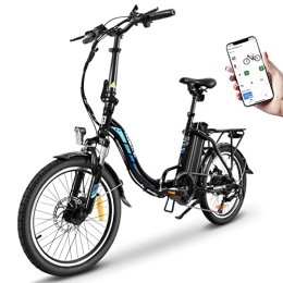 KAISDA Fahrräder KAISDA E Bike Klapprad 20 Zoll Alu Mit 250w Motor 36V 12.5Ah Li-ion Akku Bis 100km Distanz, 7-Gang Shimano Nabenschaltung, Pedelec E-citybike Mit Fahrradkorb E-Fahrrad Für Erwachsene -22kg(Schwarz)