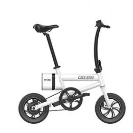 KT Mall Elektrofahrräder KT Mall Elektro-Bike für Erwachsene 12 In Folding Electric Bike Höchstgeschwindigkeit 25 km / h mit 36V 6Ah Lithium-Batterie für Outdoor Radfahren trainieren Reise, Weiß