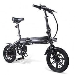 LILIJIA Elektrofahrräder LILIJIA Fahrrad Erwachsenen 14-Zoll-MTB Mit Verstellbarem Sitz, Zusammenklappbare Elektrofahrräder Mit 250w 36v 7, 5ah Lithium-ionen-Batterie E-Bike für Outdoor-radreisen, Schwarz