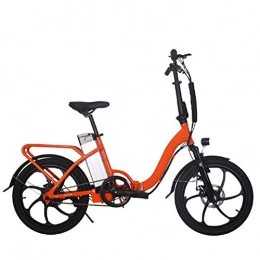 LILIJIA Elektrofahrräder LILIJIA Urban Commuter Folding E-Bike, Höchstgeschwindigkeit 30 Km / H, 20-Zoll-Reifen 250 W / 36 V Abnehmbare Lithium-ladebatterie, Kann 150 Kg Tragen, Orange