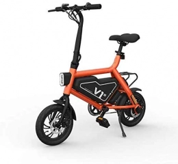 LUO'S Elektrofahrräder LUO Roller, zusammenklappbares Elektrofahrrad, 12-Zoll-E-Fahrrad für Erwachsene und Jugendliche, mit 36 ​​V 7, 8 Ah Lithium-Ionen-Batterie / 250 W bürstenlosem Motor, orange, Orange