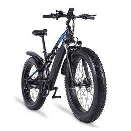 LWL Elektrofahrräder LWL elektrofahrrad Männer Mountainbike Schnee Bike 1000 Watt 25 MPH Elektrische Fahrrad 26x4, 0 Zoll Fettreifen Ebike 1 7AH 48V. Elektrisches Fahrrad (Farbe : Schwarz)