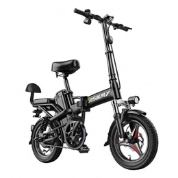 LZMXMYS Fahrräder LZMXMYS Elektrisches Fahrrad, 14 Zoll Elektro-Schnee-Fahrrad 350 Folding Mountain Bike Mit Rcksitz mit 48V 25AH Lithium-Batterie und Scheibenbremse (Size : 25AH)