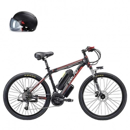 LZMXMYS Elektrofahrräder LZMXMYS Elektrisches Fahrrad, 26 '' Folding Electric Mountain Bike, E-Bike mit 48V Lithium-Ionen-Akku, Premium Full-Suspension und 27 Speed-Getriebe, 500W Motor (Color : Black, Size : 10AH)