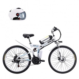 LZMXMYS Elektrofahrräder LZMXMYS Elektrisches Fahrrad, 26" Power-Fahrrad mit Hilfs Folding, auswechselbarer Lithium-Batterie 48V 8AH, 350W Motor Straddling Leicht Kompakt, Folding Mountain Electric Bike (Color : White)