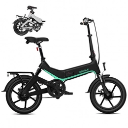 LZMXMYS Fahrräder LZMXMYS Elektrisches Fahrrad, elektrisches Fahrrad, Foldablke 16 Zoll 36V E-Bike mit 7.8Ah Lithium-Batterie, Stadt Fahrrad Hchstgeschwindigkeit 25 Km / h, Scheibenbremse (Color : Black)