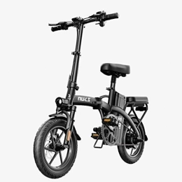 LZMXMYS Elektrofahrräder LZMXMYS Elektrisches Fahrrad, Erwachsene elektrisches Fahrrad, Urban Commuter Folding E-Bike, Hchstgeschwindigkeit 25 km / h, 14inch Superleichtgewicht, 48V 24Ah Abnehmbare Lithium Battery Charging,