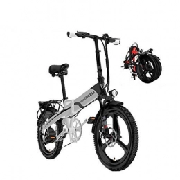 LZMXMYS Elektrofahrräder LZMXMYS Elektrisches Fahrrad, Erwachsene elektrisches Fahrrad, Urban Commuter Folding E-Bike, Hchstgeschwindigkeit 25 km / h, 20-Zoll-Super-Leichtgewicht, 400W / 36V Abnehmbare Lade Lithium-Batterie,