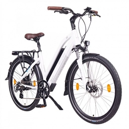 NCM Elektrofahrräder NCM Milano 48V, 28" Urban Trekking E-Bike Elektrofahrrad Pedelec, 250W 13Ah 624Wh, weiß, schwarz (Weiß, 28")