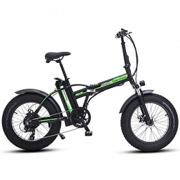 ONLYU Elektrofahrräder ONLYU Elektro-Bike, 500W Motor 20" 4.0 Fat Tire Beach Cruiser Bike 48V15AH Lithium-Batterie Folding Leichte E-Bike Mit LCD-Display, 7-Gang-Doppelscheibenbremsen, Schwarz