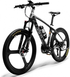 RDJM Elektrofahrräder RDJM Ebike e-Bike, 26 ‚‘ E-Bike Carbon Fiber-Rahmen 240W Mountainbike Drehmoment-Sensor-System Öl und Gas Abschließbare Federgabel (Color : White)