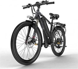 RDJM Elektrofahrräder RDJM Ebike e-Bike, 26-Zoll-Berg elektrisches Fahrrad 48V Elektro-Fahrrad Abschließbare Federgabel mit 5 PAS Adjustment LCD Display (Color : Black)