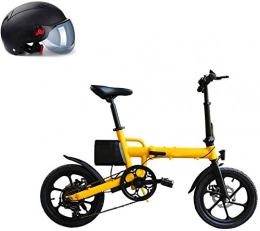 RDJM Elektrofahrräder RDJM Ebike e-Bike, 7.8AH elektrisches Fahrrad, 250W Adult Electric Mountain Bike, 16" Faltbare Elektro-Fahrrad 20 mph mit Removablelithium-Ionen-Akku (Color : Yellow)