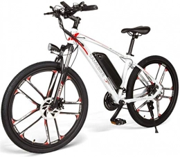RDJM Elektrofahrräder RDJM Ebike e-Bike, Electric Mountain Bike 26" 48V 350W 8Ah austauschbare Lithium-Ionen-Batterie-elektrisches Fahrrad for Erwachsene Scheibenbremsen Tragfähigkeit 100 kg (Color : White)