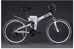 RDJM Elektrofahrräder RDJM Ebike e-Bike, Elektro-Fahrrad Folding Lithium-Batterie Berg elektrisches Fahrrad Erwachsener Transport Auxiliary 48V Batterie-Auto (Color : White, Size : 48V20AH)
