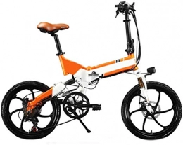 RDJM Elektrofahrräder RDJM Ebike e-Bike, Faltbare City Electric Bike Assisted E-Sport-Gebirgsfahrrad mit 48v 8ah elektrischem Fahrrad mit Wechsel versteckten Lithium-Batterie Folding 7-Gang (Color : Orange)