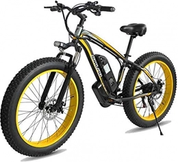 RDJM Elektrofahrräder RDJM Ebike e-Bike, Fat Electric Mountain Bike, 26 Zoll Electric Mountain Bike 4.0 Fat Tire Bike Schnee 1000W / 500W Starke Energie 48V 10AH Lithium-Batterie (Color : Yellow, Size : 1000W)