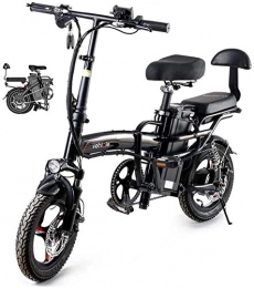 RDJM Elektrofahrräder RDJM Ebike e-Bike, Folding Electric Bike 14 Zoll 48V E-Bike City-Fahrrad for Erwachsene, justierbare Leichtmetallrahmen Faltbare E-Bike mit LCD-Bildschirm, 400W Motor