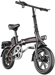 RDJM Elektrofahrräder RDJM Ebike e-Bike Schnelle E-Bikes for Erwachsene Tragbarer leicht zu lagern, 14" Elektro-Fahrrad / Arbeitsweg Ebike mit Frequenzumsetzung High-Speed-Motor, 48V 8Ah Batterie (Size : 40km)
