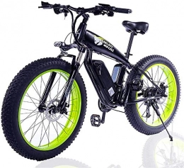 RDJM Elektrofahrräder RDJM Elektrofahrräder Adult Fat Tire elektrisches Fahrrad, mit Abnehmbarer, großer Kapazität Lithium-Ionen-Akku (48V 500W) 27-Gang-Getriebe und DREI Arbeitsmodi (Color : Black Green)
