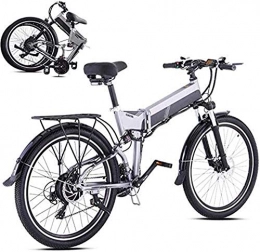 RDJM Elektrofahrräder RDJM Elektrofahrräder Elektro-Mountainbike mit 500W Brushless Motor, 48V12.8AH Lithium-Batterie und 26inch Fat Tire (Color : Grey)