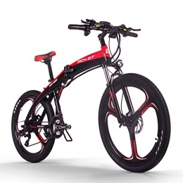 RICH BIT Elektrofahrräder RICH BIT Elektrofahrrad TOP-880 Elektrofaltbares Mountainbike 26 Zoll 36 V 250 W 9, 6 Ah Ebike TEKTRO Hydraulische Scheibenbremse Elektrofahrrad (rot)