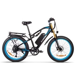 RICH BIT Fahrräder RICH BIT M900 Elektrofahrrad Mountainbike 26 * 4 Zoll Fat Tire Bikes 9 Geschwindigkeiten Ebikes für Erwachsene mit 17Ah Batterie (Blau)