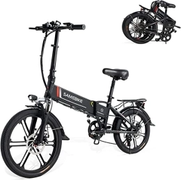 Samebike Elektrofahrräder SAMEBIKE E Bike Elektrofahrrad E-Bike klapprad 20 Zoll E Bike Herren Damen Electric Bicycle 48V10.4Ah Abnehmbarer Akku 7-Gang-Shifter 20LVXD30-II Aktualisierung