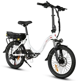 Samebike Elektrofahrräder SAMEBIKE Elektro Klapprad, E Bike 20 Zoll, E-Folding Bike, 36V12AH ausziehbarer Baterrie, EU-konformes, tragbares E-Bike Klapprad ebike Herren e Bike Damen（JG20