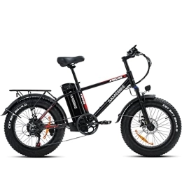 Samebike Elektrofahrräder SAMEBIKE XWC05 Ebike 20*4.0 Zoll Elektrofahrrad E-Fahrrad 48V13AH bis 40-90km Off-Road E bike Mountainbike mit Shimano 7 Gängen City Bike Herren Damen