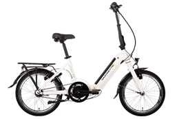 SAXONETTE Elektrofahrräder Saxonette Compact Premium Plus e-Faltrad Mittelmotor 250 W Akku Li-Ion 36V 10 Ah 360 Wh (weiß)