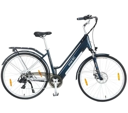 smartEC Elektrofahrräder smartEC Trek-28D E-Bike Damen Trekking 250W Hinterradmotor Li-Ion-Akku 36V / 13Ah Elektrofahrrad 28 Zoll Reichweite 90km bis 25 km / h Trekking City Modelljahr 2023 (Blau)