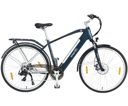 smartEC Elektrofahrräder smartEC Trek-28H Trekking Pedelec | E-Bike | City Elektrofahrrad 28 Zoll Lithium-Ionen-Akku 36V / 13Ah Motor 250W Fahrunterstützung 25 km / h Modelljahr 2023 (Blau)