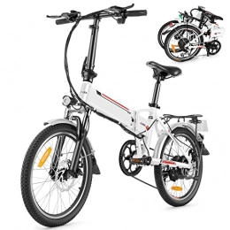 Speedrid Elektrofahrräder Speedrid 20 Zoll faltbares E-Bike / Klapprad, Pedelec ebike Faltrad / Eleketrofahrrad mit 36V-8Ah Akku und 250W Motor (Weiss, 20 Zoll)