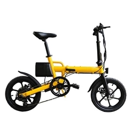 SYCHONG Elektrofahrräder SYCHONG 16-Zoll-Rad Elektro-Fahrrad Aluminiumlegierung 36V 7.8AH Lithium-Batterie Mountainbike Fahrrad, Vorne Rücklicht LE (Faltbar), Gelb
