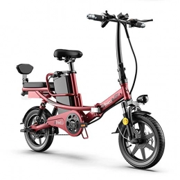 TANCEQI Fahrräder TANCEQI Elektrofahrrad Faltrad Klapprad E-Bike Aluminium Rahmen, 48V 350W Heckmotor, Verstellbarer Sitz, Vordere Und Hintere Scheibenbremse, Für Herren Damen MTB, Rot