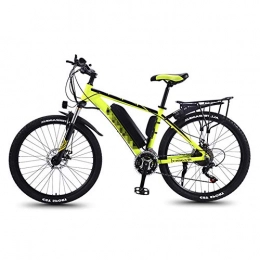 TANCEQI Fahrräder TANCEQI Fettreifen Fahrrad 26 Zoll Fetter Reifen Elektro 350 Watt 36V Schnee E-Bike 27 Geschwindigkeiten Elektrofahrräder Mountainbike E-Bike Für Erwachsene Herren Damen, Gelb