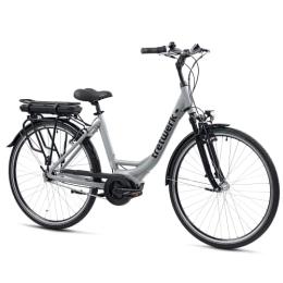 tretwerk DIREKT gute Räder Elektrofahrräder TRETWERK - 28 Zoll E-Bike - Damen City Bike - Stella - Pedelec Damenfahrrad mit 7 Gang Shimano Nexus Nabenschaltung - E-Trekking Elektrofahrrad mit Mittelmotor 250W 36V 468Wh 60Nm - grau 49 cm