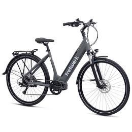 tretwerk DIREKT gute Räder Elektrofahrräder TRETWERK - 28 Zoll E-Bike - Damen E-Trekkingbike - Amber - Pedelec Damenfahrrad mit 8 Gang Shimano Acera Schaltung - E-Tourenbike Elektrofahrrad mit Mittelmotor 250W 36V 522Wh 80Nm - anthrazit 50cm