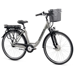 tretwerk DIREKT gute Räder Elektrofahrräder TRETWERK - 28 Zoll E-Bike Damen Pedelec - Cloud Pro - E-Citybike Damenfahrrad mit Fahrradkorb und 7 Gang Shimano Nexus Nabenschaltung - Elektrofahrrad mit Frontmotor 250W, 36V grau