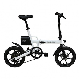 Umbeauty Elektrofahrräder Umbeauty Folding E Elektro-Fahrrad 16 '' Bike Für Erwachsene Mit 36V Lithium-Ionen-Akku Ebike USB-Anschluss 250W Leistungsstarke Motor 6-Gang, Weiß