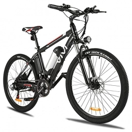 Vivi Elektrofahrräder VIVI 26 Zoll Elektrofahrrad für Erwachsene, 250W Mountainbike E Bike Herren Damen, 21-Gang Elektro Fahrrad 25KM / H, 36V 8AH Lithium-Ionen-Akku Ebike (White&Black)