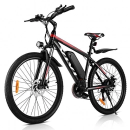 Vivi Elektrofahrräder VIVI 26 Zoll Elektrofahrrad Herren Damen, Mountainbike, 36V 10, 4AH Lithium-Ionen Akku Ebike Pedelec, 25KM / H Fahrrad E-Bike, 21-Gang Elektro Fahrrad…