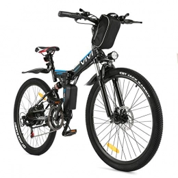 Vivi Elektrofahrräder VIVI E Bike Herren Damen, 26 Zoll Elektrofahrräder, 250W Ebike Mountainbike Mit Herausnehmbarer 8Ah Batterie, Shimano 21 Gang gänge, Vollfederung Ebike Klapprad