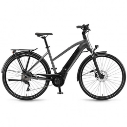 Winora Elektrofahrräder Winora Sinus i9 i500Wh Bosch Elektro Fahrrad 2019 (28" Damen Trapez 52cm, Titan Damen)