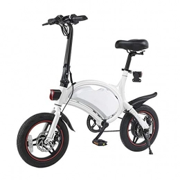XMIMI Fahrräder XMIMI Zusammenklappbare elektrische Fahrrad-Lithium-Batterie Moped Mini Adult Battery Auto mnnlich und weiblich 14-Zoll-kleines Elektroauto wei
