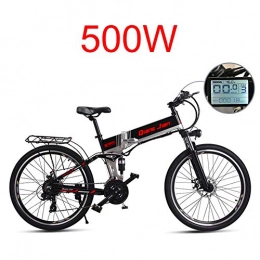 XXCY Elektrofahrräder XXCY m80 + 500W 48V10.4AH Elektrische Mountainbike-Vollfederung 21Geschwindigkeiten (Schwarz)